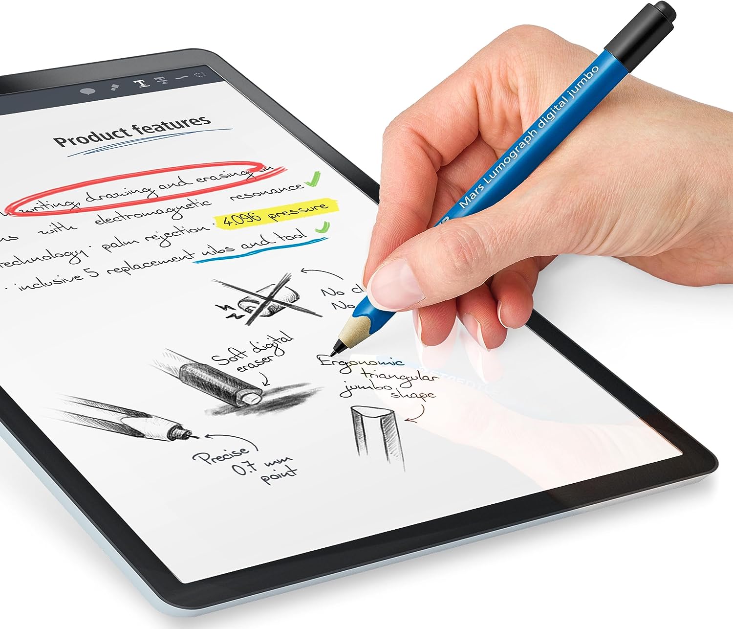 STAEDTLER Jumbo EMR 觸控筆 連 5支替換筆芯